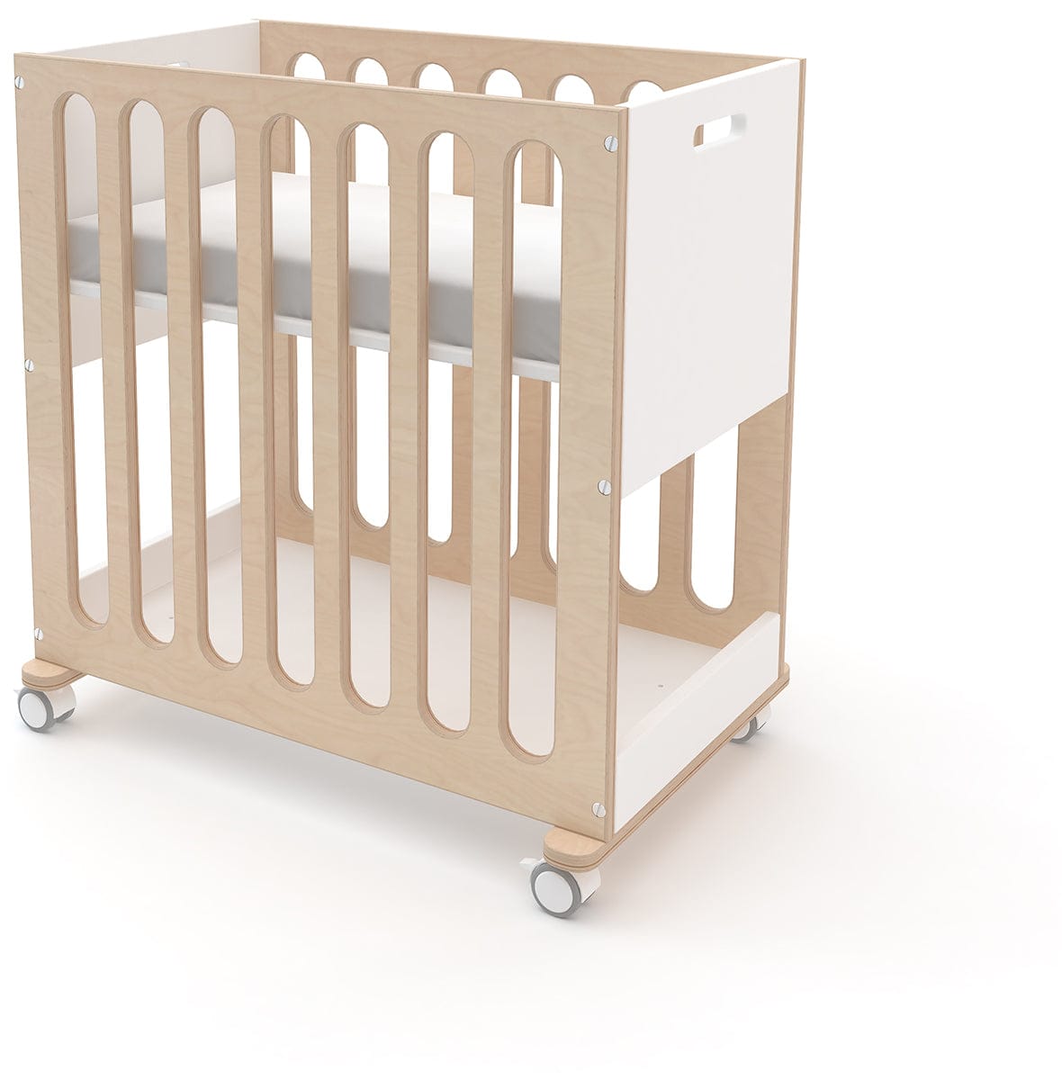 Oeuf Fawn 2-in-1 Crib System - White/Birch - 1FBC01