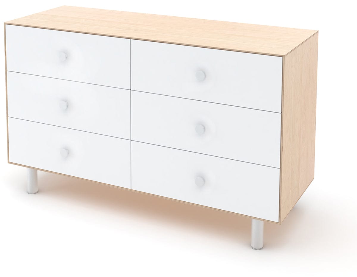 Oeuf 6 Drawer Dresser - Classic - White/Birch - 1M6D-C-01