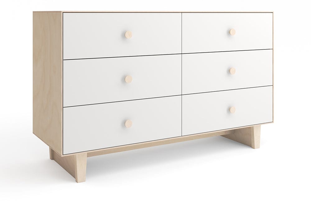Oeuf 6 Drawer Dresser - Rhea - White/Birch - 1M6D-R-01
