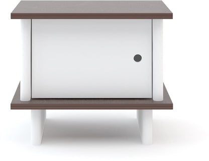 Oeuf ML Night Stand - White/Walnut - 1MLNS02