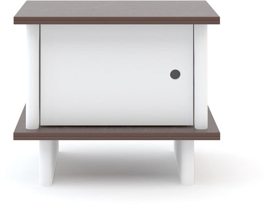 Oeuf ML Night Stand - White/Walnut - 1MLNS02