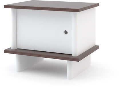 Oeuf ML Night Stand - White/Walnut - 1MLNS02