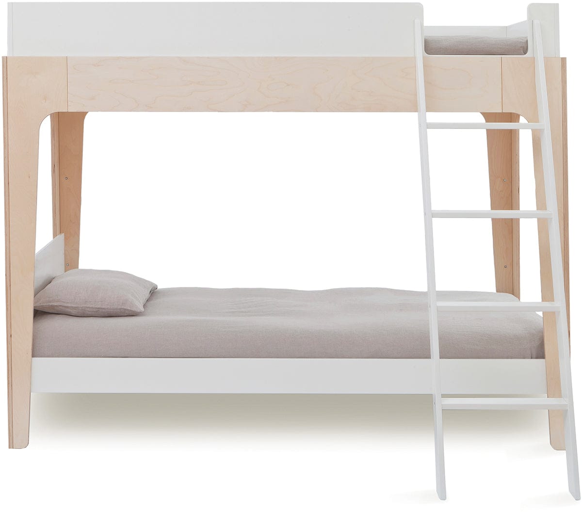 Oeuf Perch Bunk Bed - Twin Size - White/Birch - 2PBB01