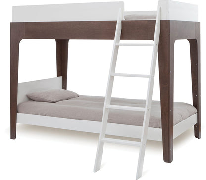 Oeuf Perch Bunk Bed - Twin Size - White/Walnut - 2PBB02