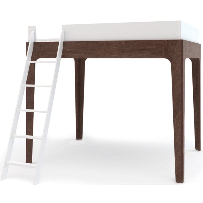 Oeuf Perch Loft Bed - Full Size - White/Walnut - 1PLB02