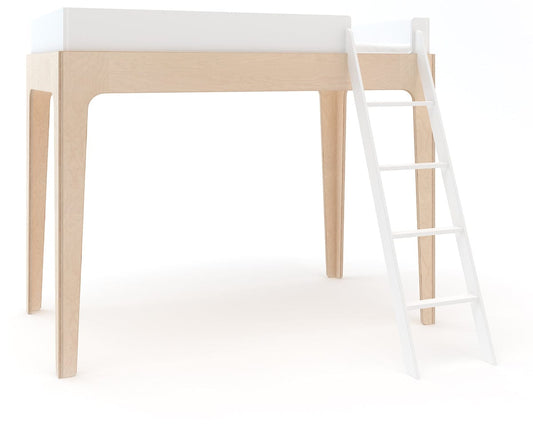 Oeuf Perch Loft Bed - Twin Size - White/Birch - 2PTL01