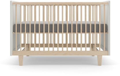 Oeuf Rhea Crib - White/Birch - 1RH01