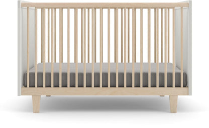 Oeuf Rhea Crib - White/Birch - 1RH01