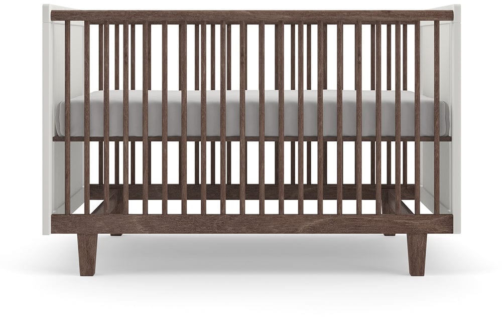 Oeuf Rhea Crib - White/Walnut - 1RH02