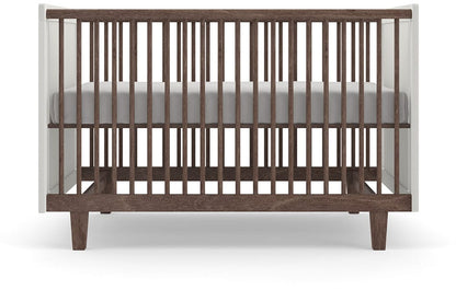 Oeuf Rhea Crib - White/Walnut - 1RH02