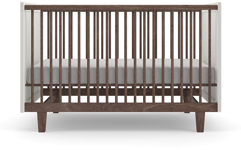Oeuf Rhea Crib - White/Walnut - 1RH02