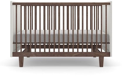 Oeuf Rhea Crib - White/Walnut - 1RH02