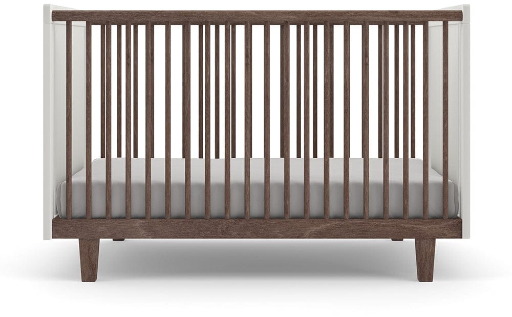 Oeuf Rhea Crib - White/Walnut - 1RH02