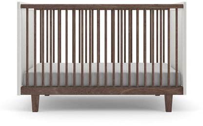 Oeuf Rhea Crib - White/Walnut - 1RH02