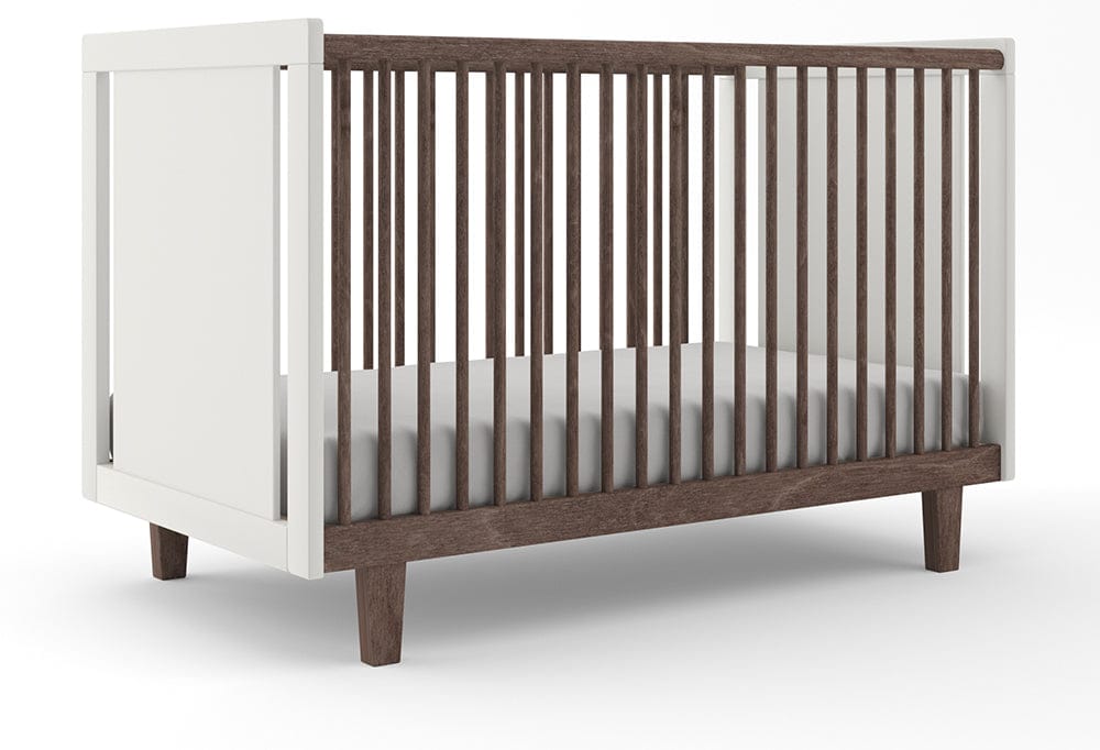Oeuf Rhea Crib - White/Walnut - 1RH02