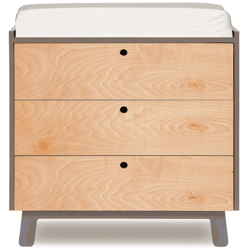 Oeuf Sparrow Collection 3 Drawer Dresser in Grey/Birch - 3SPDR02