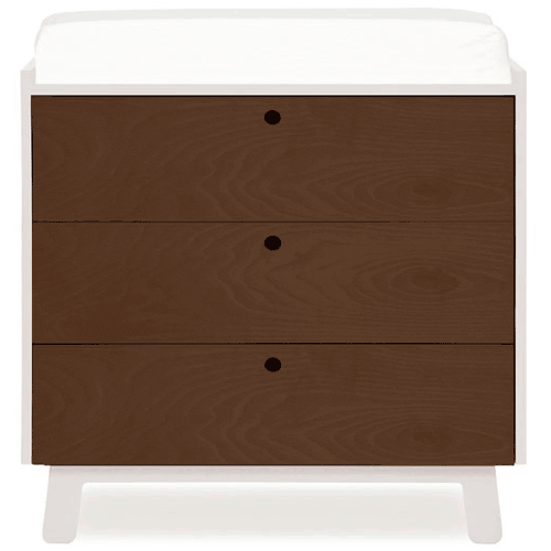 Oeuf Sparrow Collection 3 Drawer Dresser in White/ Walnut - 3SPDR05