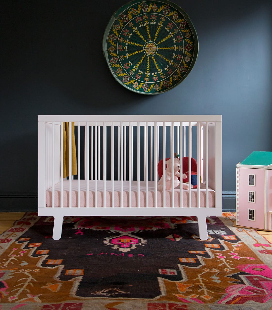 Oeuf Sparrow Collection Crib in Petal - 7SPCR07