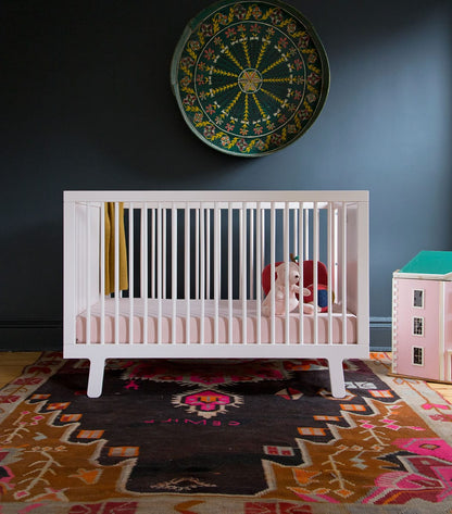 Oeuf Sparrow Collection Crib in Petal - 7SPCR07