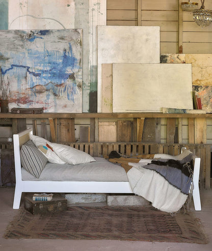Oeuf Sparrow Twin Bed - White/Birch - 3SPTW01