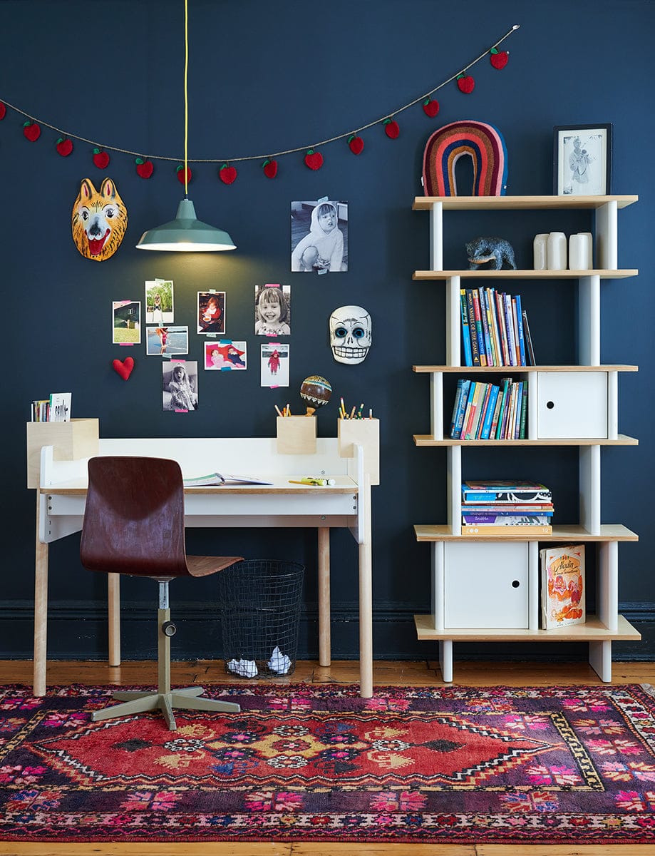 Oeuf Vertical Mini Library - White/Birch - 1MLV01