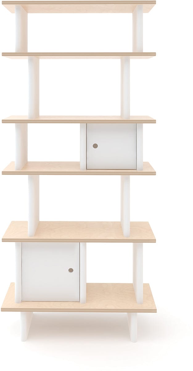 Oeuf Vertical Mini Library - White/Birch - 1MLV01