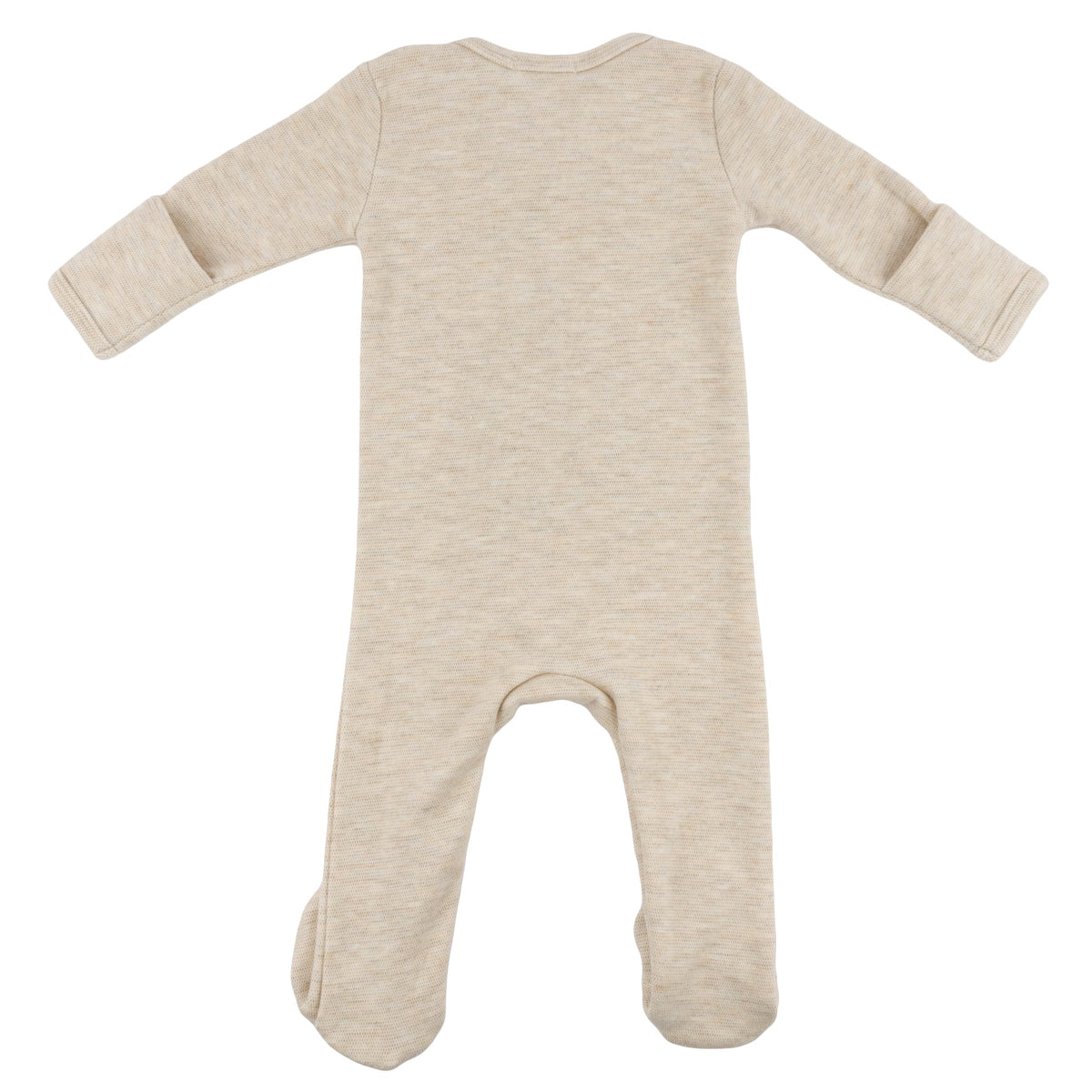 Oh Baby! Honeycomb Zipper Footie with Pocket - Sand, 3M - Image 3