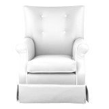 Oilo Gus Glider in White Faux Leather - GUSGL-W