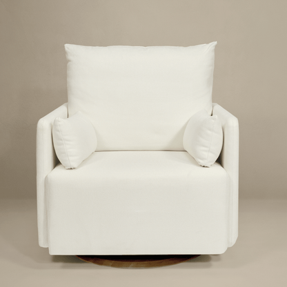Oilo Ollie: A Chair and a Half Swivel Nursery Glider with Back Recline - OLLIE-HPI-BB