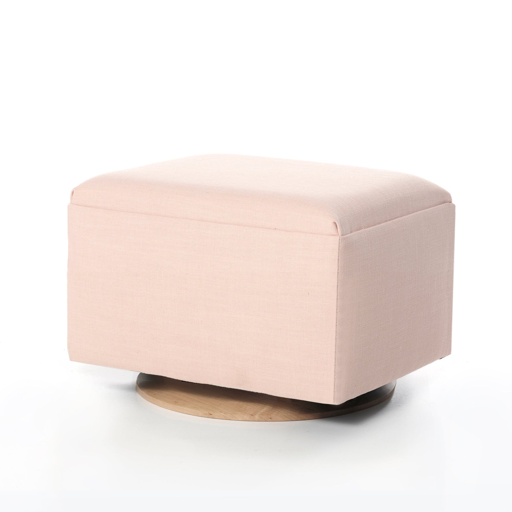 Oilo Small Stationary Rectangle Ottoman With Wood Base -