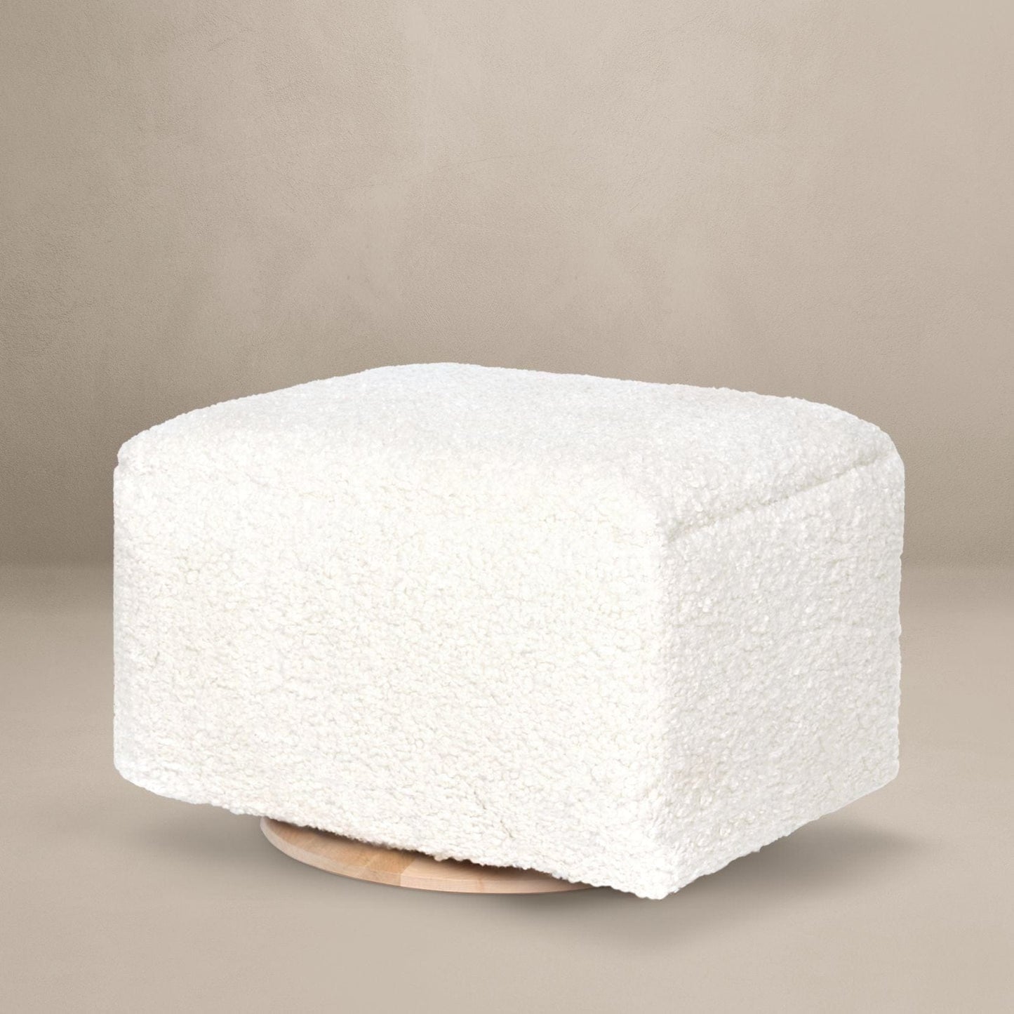 Oilo Small Stationary Rectangle Ottoman With Wood Base - WOOD-OTTO-SC