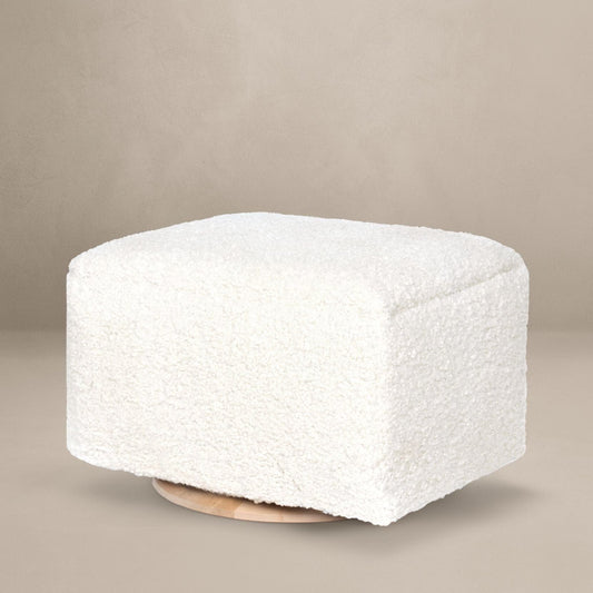 Oilo Small Stationary Rectangle Ottoman With Wood Base - WOOD-OTTO-SC
