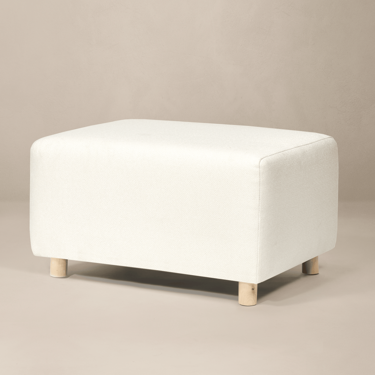 Oilo The Ollie Ottoman: Stationary with Wood Legs - OLLIE-HPI