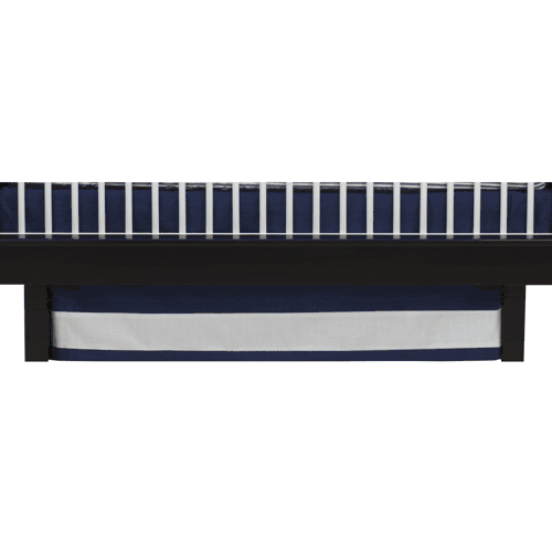 Oilo Wheels Crib Skirt in Cobalt Blue - CSKB-C