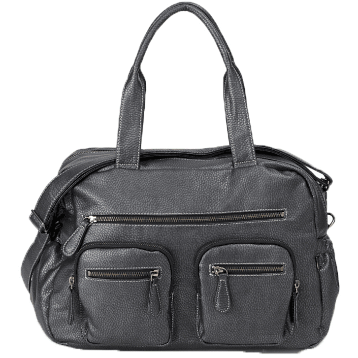 OiOi Charcoal Buffalo Carry All Diaper Bag - 6596