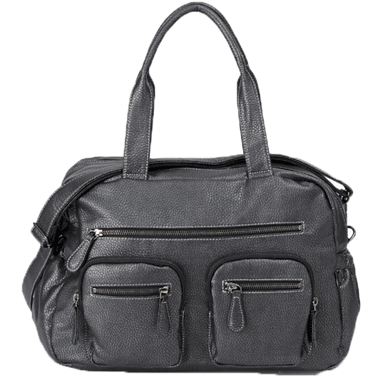 OiOi Charcoal Buffalo Carry All Diaper Bag - 6596