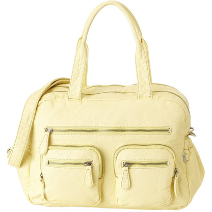 OiOi Faux Lizard Carryall Diaper Bag in French Vanilla - 6636