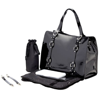 OiOi Jet Patent Leather Tote Diaper Bag - 6611