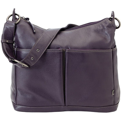 OiOi Leather Hobo Diaper Bag in Sugar Plum - 6383