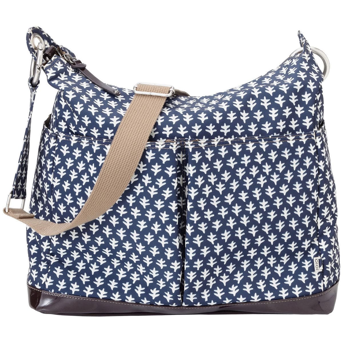 OiOi Monaco Navy Mini Geo Hobo Diaper Bag - 6608
