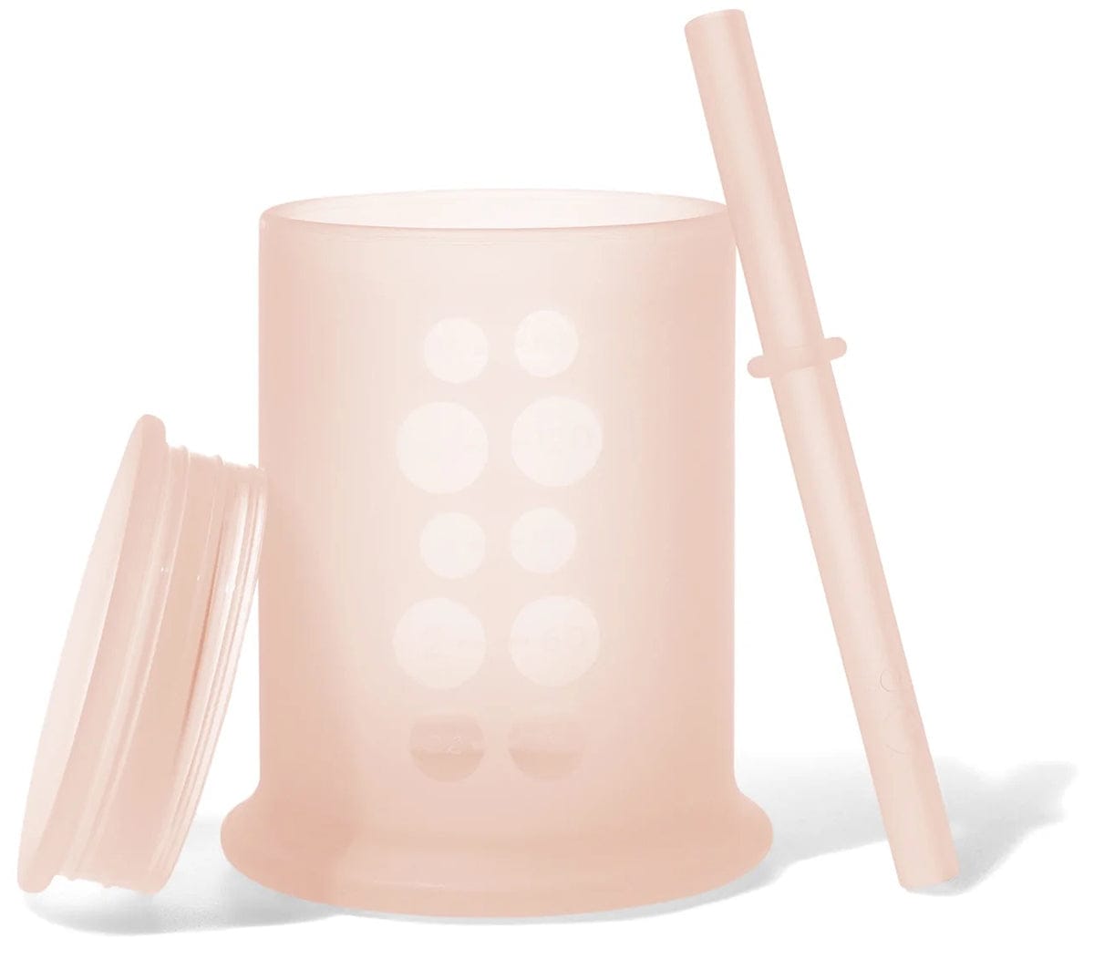 Olababy Training Cup with Lid + Straw - Coral - 62421