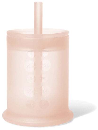 Olababy Training Cup with Lid + Straw - Coral - 62421