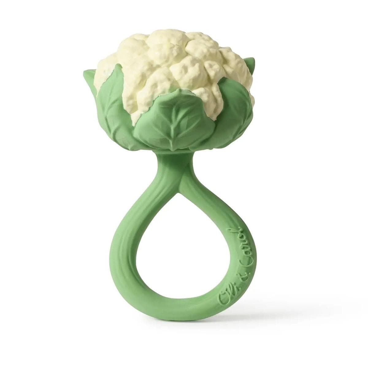 Oli and Carol cauliflower shaped baby teether ring