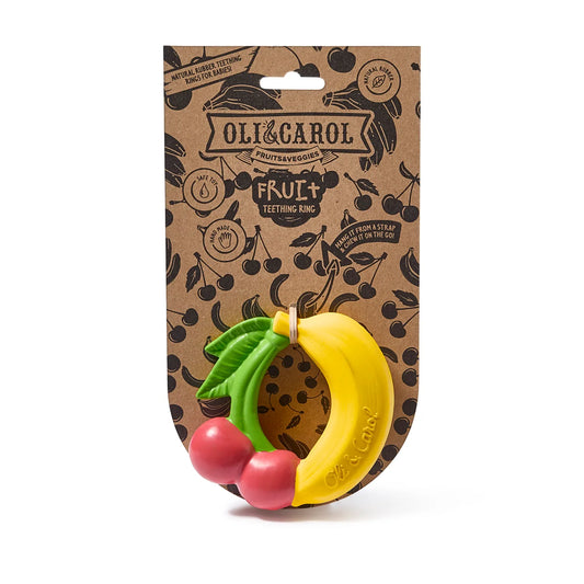Oli and Carol rubber fruit and vegetable teething rings
