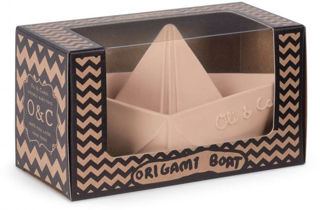 Oli & Carol Origami Boat Bath Toy - Blush - 8.43702E+12