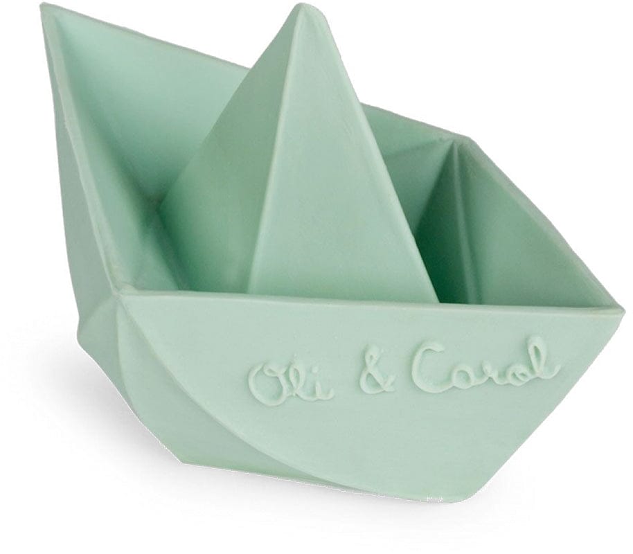 Oli & Carol Origami Boat Bath Toy - Mint - 8.43702E+12