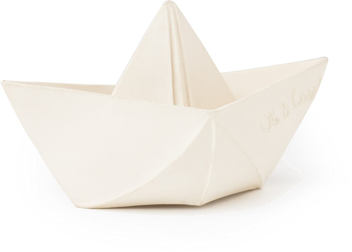 Oli & Carol Origami Boat Bath Toy - White - 8.43702E+12