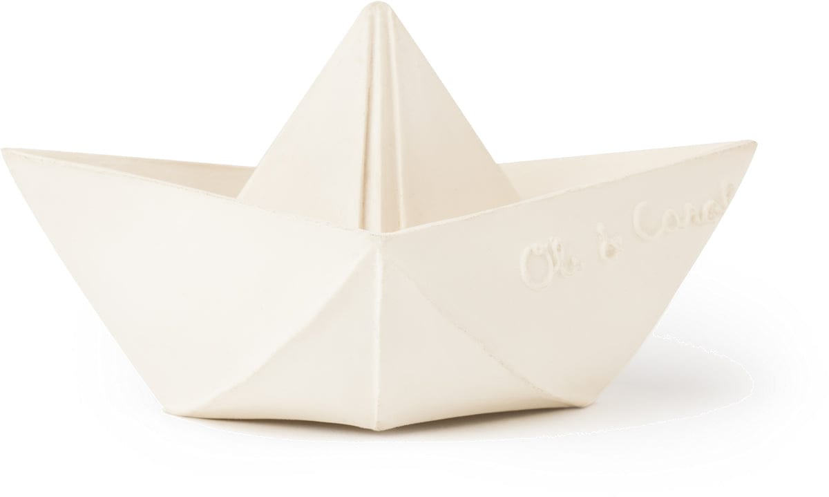 Oli & Carol Origami Boat Bath Toy - White - 8.43702E+12