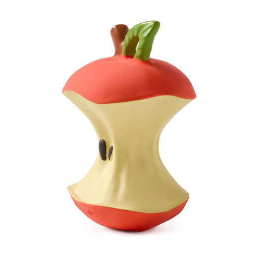 Oli and Carol apple core rubber toy