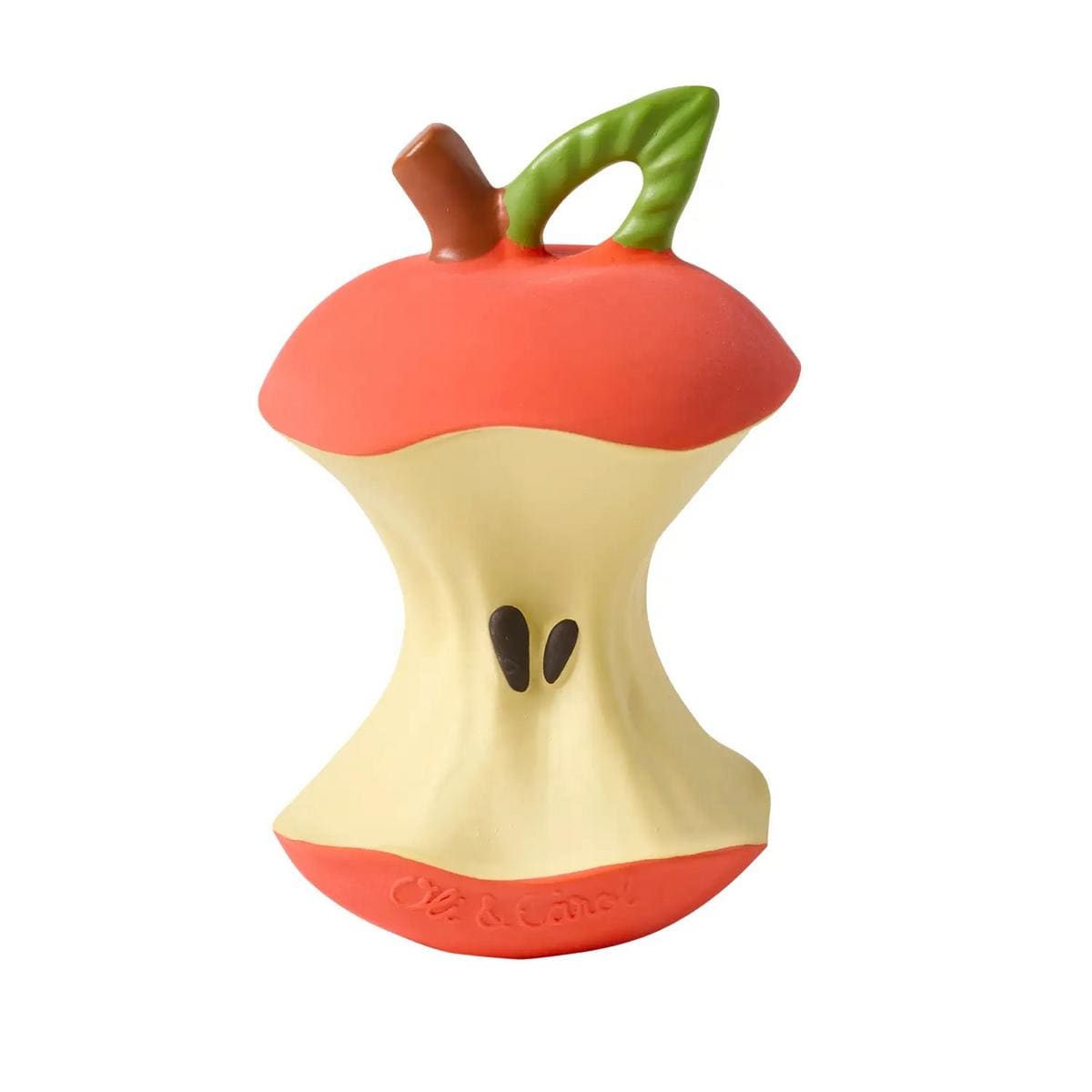 Oli and Carol apple core rubber toy